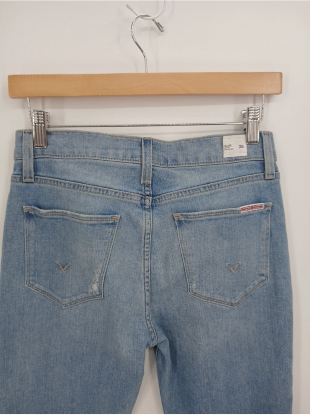 Hudson Jeans Blair High Rise Straight Crop Womens Size 26 Blue Distressed - Picture 13 of 16